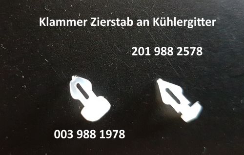 201 988 2578   Klammer Zierstab an Kühlergitter